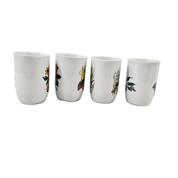Vintage Leonard Polish 10 oz Porcelain Bird Coffee Tea Cup Mugs - Set of 4 - Picture 2 of 16